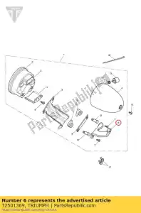 triumph T2501369 achterkoffer instrument monteren - Onderkant