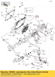 Ici, vous pouvez commander le radiateur-assy kvf750gff auprès de Kawasaki , avec le numéro de pièce 390610589: