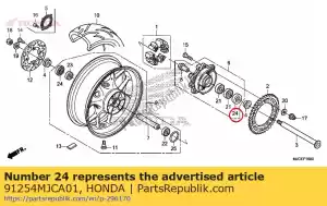 honda 91254MJCA01 vedação contra poeira, 35x52x7,5 - Lado inferior