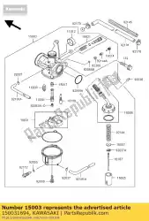 Aqui você pode pedir o carburador-assy klx110-a1 em Kawasaki , com o número da peça 150031694: