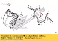 90115MGSD30, Honda, vis, spéciale, 6x16 honda  nc 700 750 2012 2013 2017 2018 2019 2020, Nouveau