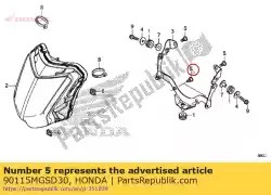 Aquí puede pedir tornillo especial 6x16 de Honda , con el número de pieza 90115MGSD30: