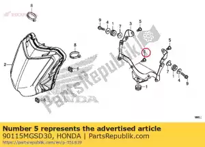 honda 90115MGSD30 tornillo especial 6x16 - Lado inferior