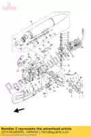 1D7146280000, Yamaha, protetor, tubo de escape yamaha xv 1900 2006 2007 2008 2009 2011 2012 2013, Novo