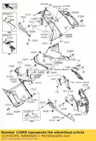 110550285, Kawasaki, bracket zx1000e8f kawasaki zx 1000 2008 2009 2010, New