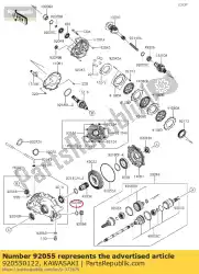 Ici, vous pouvez commander le ring-o auprès de Kawasaki , avec le numéro de pièce 920550122: