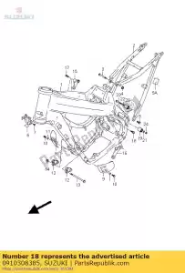 Suzuki 0910308385 bout - Onderkant