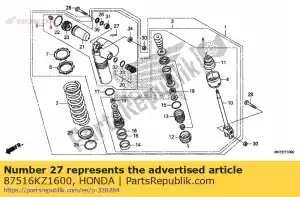 honda 87516KZ1600 etichetta, rr. avvertimento serranda - Il fondo