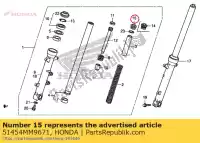 51454MM9671, Honda, ?ruba fr. widelec honda  cb cbr fx nc nsa nt nx slr vf vtr vtx xl 250 500 600 650 700 750 1300 1990 1991 1992 1993 1994 1995 1996 1997 1998 1999 2000 2001 2002 2003 2004 2005 2006 2007 2008 2009 2012 2013 2017 2018 2019 2020, Nowy