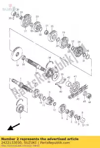 suzuki 2422133E00 versnelling, 2e aandrijving - Onderkant