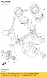 Here you can order the bearing,crk pin from Suzuki, with part number 1216438E000D0: