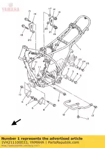 Yamaha 1VH211100033 frame comp. - Il fondo