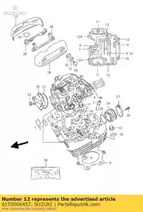 Suzuki 0155006457 parafuso 6x45 - Lado inferior