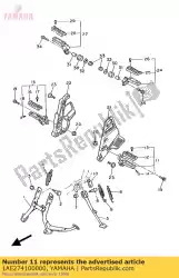 Here you can order the front footrest assy (l. H) from Yamaha, with part number 1AE274100000: