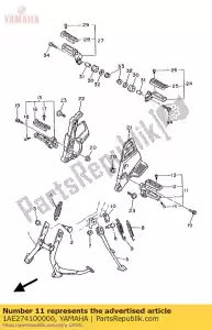 Yamaha 1AE274100000 front footrest assy (l.h) - Bottom side