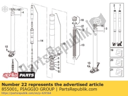 Aprilia 855001, Aanslagring d.62x2.0, OEM: Aprilia 855001