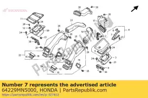 Honda 64229MN5000 plaque, support - La partie au fond