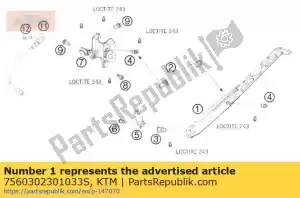 ktm 7560302301033S soporte lateral negro - Lado inferior