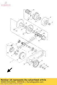 yamaha 5NWE76410000 v-belt - Bottom side