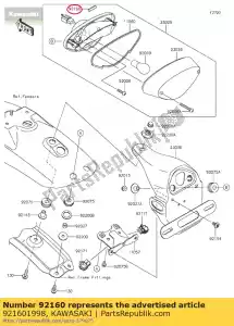 Kawasaki 921601998 damper - Bottom side