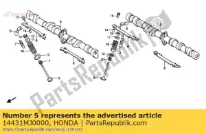 honda 14431MJ0000 braço, válvula de balanço - Lado inferior