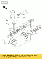 130331062, Kawasaki, cuscinetto-piccola estremità kx125m6f kawasaki kx 125 1994 1995 1996 1997 1998 1999 2000 2001 2002 2003 2004 2005 2006 2007 2008, Nuovo