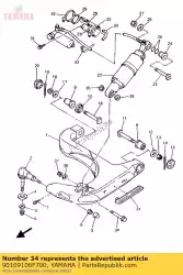 Ici, vous pouvez commander le boulon (4bh) auprès de Yamaha , avec le numéro de pièce 90109106F700: