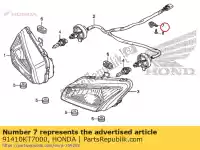 91410KT7000, Honda, clipe, 4x60 honda crf  x r gl goldwing bagger f6 b a trx350fe fourtrax rancher 4x4 es trx400fa at crf450r gl1800 gl1800b trx250tm crf110f trx250tm1 450 1800 350 400 250 110 , Novo
