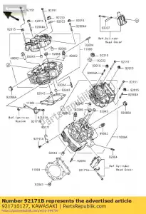 kawasaki 921710127 pince, tête, fr vn1600-a1 - La partie au fond