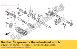 vork, l. Schakelen van Honda, met onderdeel nummer 24231HN1A40, bestel je hier online: