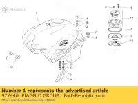 977446, Piaggio Group, benzinetank. zwart moto-guzzi breva ie 750 2003, Nieuw