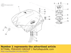 Piaggio Group 977446 serbatoio di carburante. nero - Il fondo