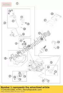 ktm 77241001000 corpo do acelerador - Lado inferior