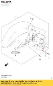 suzuki 5333115H00 guardabarros delantero - Lado inferior