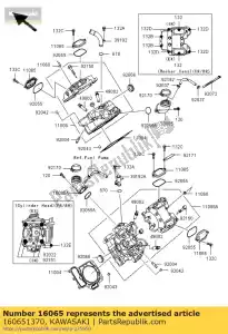 kawasaki 160651370 soporte-carburador kvf650-a1 - Lado inferior