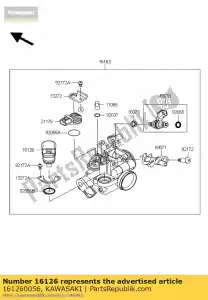 kawasaki 161260056 valve,isc klx125caf - Bottom side