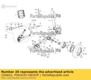 Piaggio Group 226662 snap ring - Bottom side