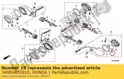 Aqui você pode pedir o lâmpada piscante (âmbar) (12v em Honda , com o número da peça 34904KTE910: