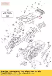 Tutaj możesz zamówić pokrywa silnika od KTM , z numerem części 70045062200: