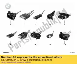 Here you can order the repair plug, 4-pin from BMW, with part number 83300402340: