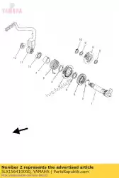 versnelling, kick van Yamaha, met onderdeel nummer 5LX156410000, bestel je hier online: