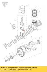 Tutaj możesz zamówić ? Ruba, korbowód, m8x27x0,75 od Triumph , z numerem części T1110451: