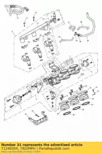 Triumph T1240504 hose, fuel feed, rubber - Bottom side