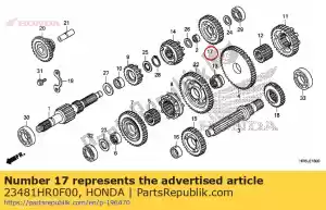 honda 23481HR0F00 engrenagem, quinta do eixo principal (33t) - Lado inferior