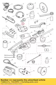 triumph T3880371 restraint, oil pump drive - Bottom side