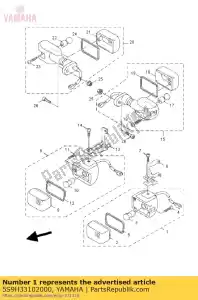 yamaha 5S9H33102000 knipperlicht vooraan - Onderkant