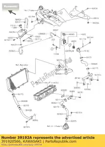 kawasaki 391920566 cano-água zr800ads - Lado inferior