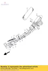 suzuki 014210816B bolt,stud - Bottom side