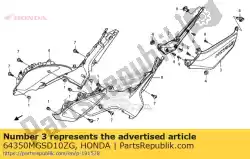 Aqui você pode pedir o conjunto de capa, l. Abrigo lateral em Honda , com o número da peça 64350MGSD10ZG: