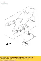 Ici, vous pouvez commander le câble, serrure de siège auprès de Suzuki , avec le numéro de pièce 4528017E00: